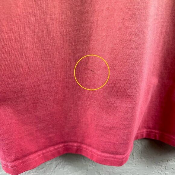 Fielder by Bonobos Relaxed Fit Gradient Ombre Dip Dye Polo Shirt XL Orange Pink - Picture 5 of 10